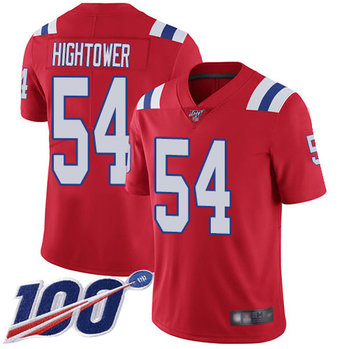 New England Patriots Football #54 100th Limited Red Men Dont a Hightower Alternate NFL Jersey